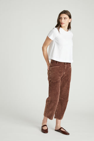 Barbara Barrel - Washed Brown Cord