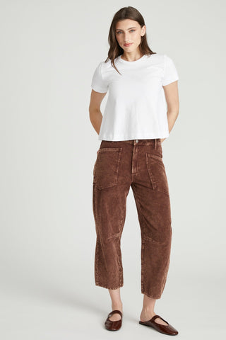 Barbara Barrel - Washed Brown Cord
