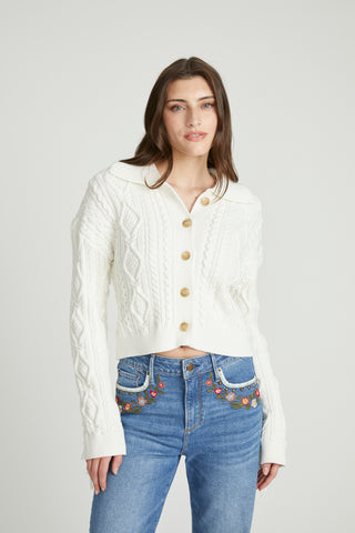 Fringe Cardi - Cream